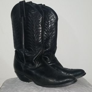 Justin Black Leather Boots